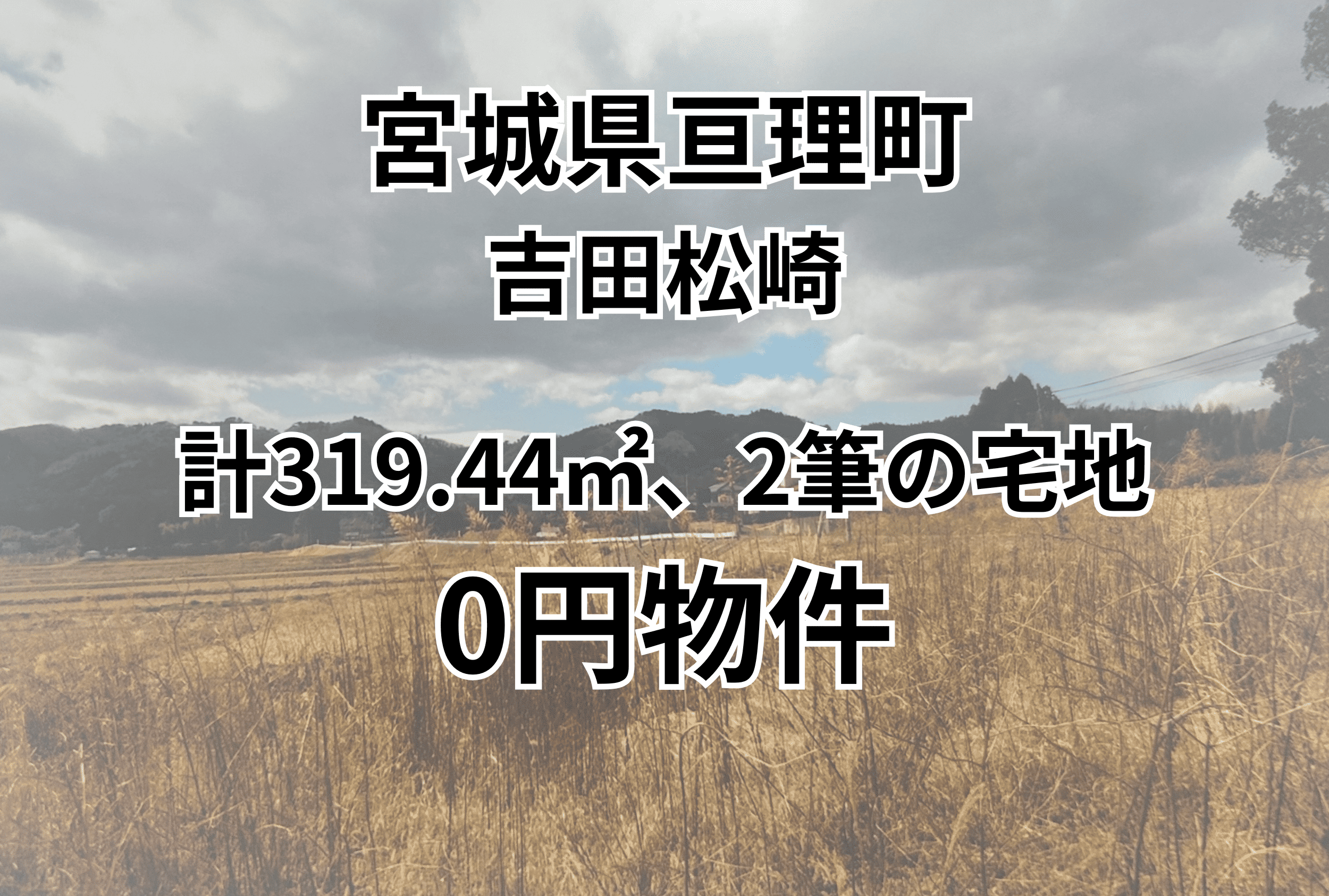 計319.44㎡、2筆の宅地をお譲りします。