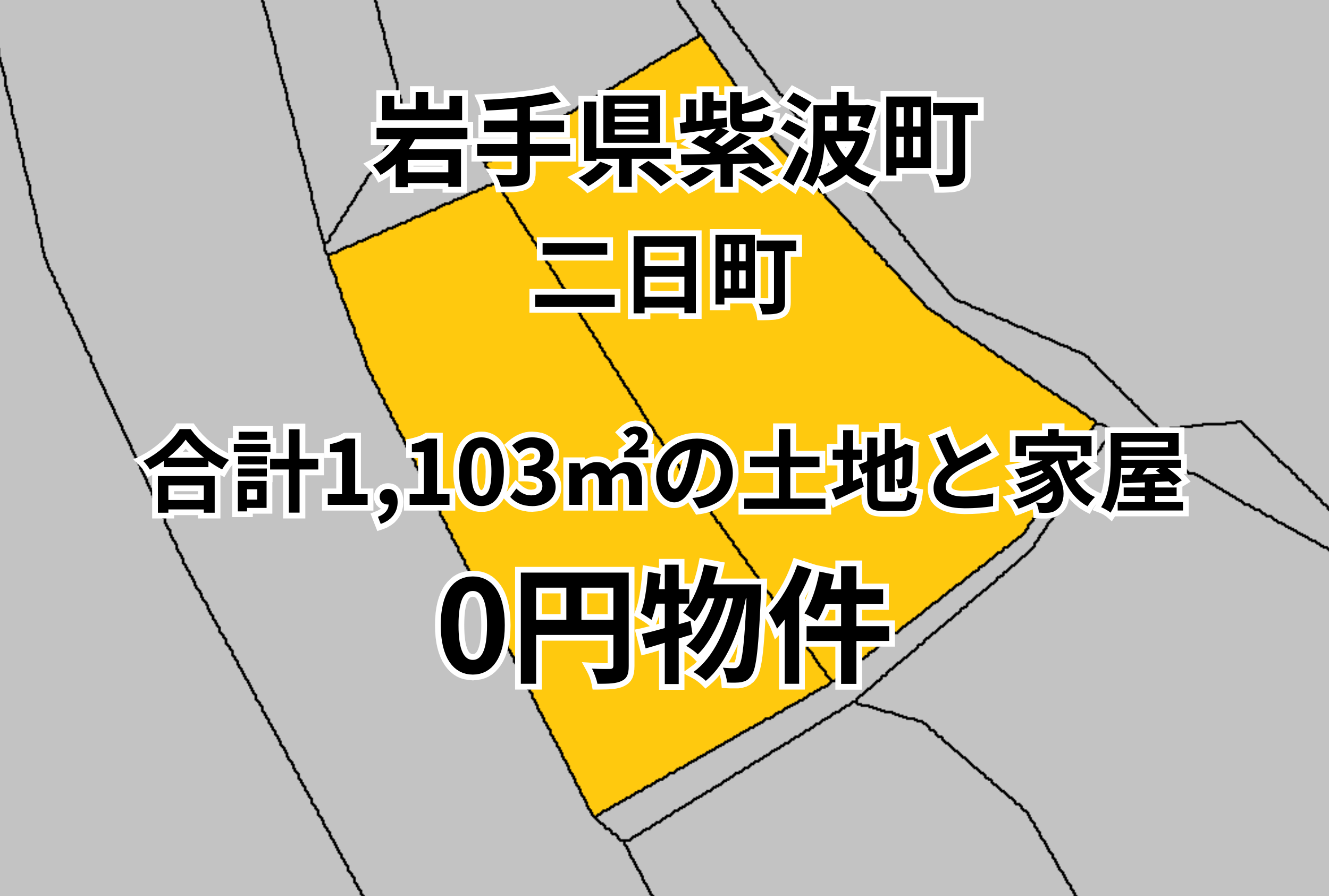 合計1,103㎡の土地と家屋をお譲りします。