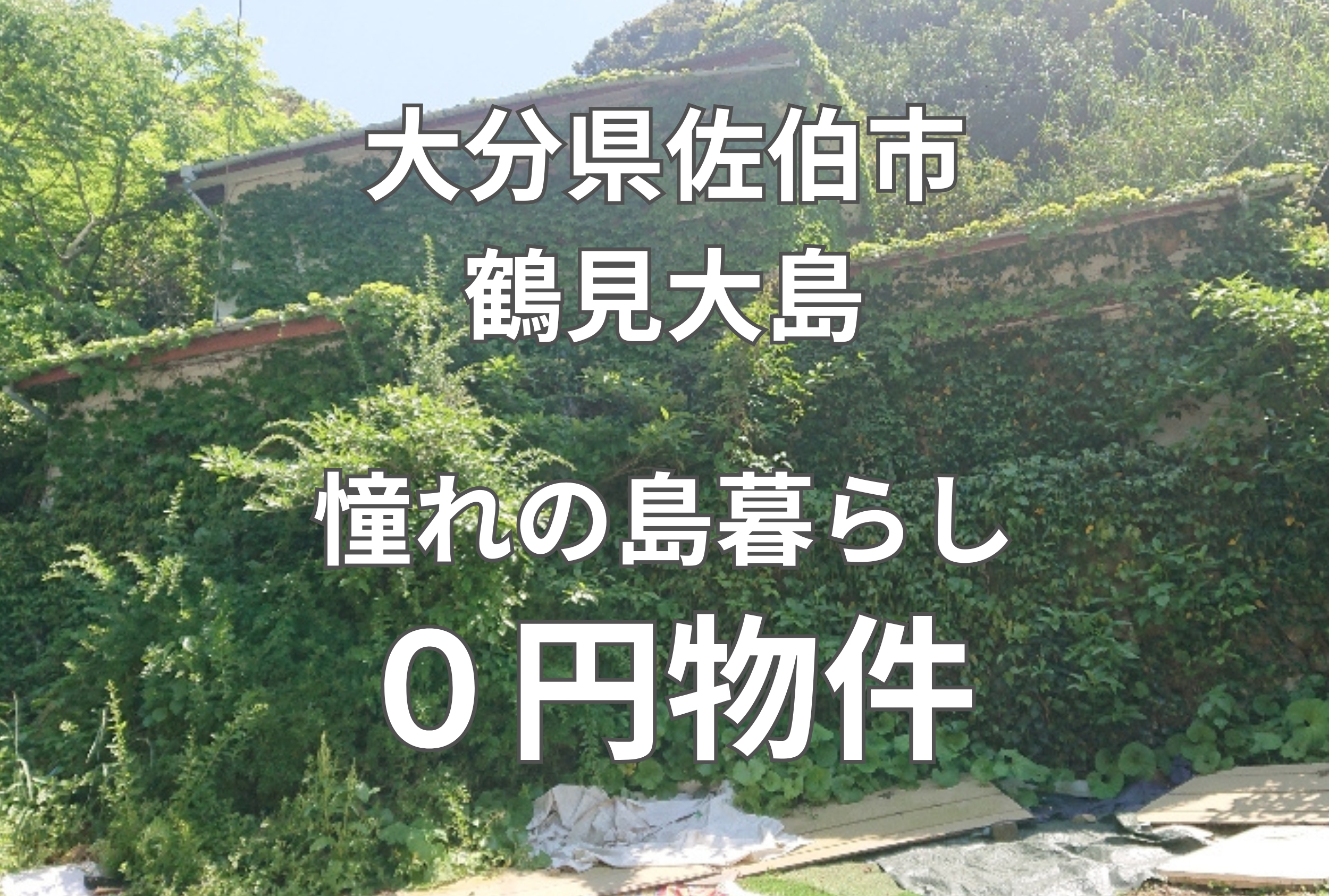 憧れの島暮らし、空き家＆6筆の土地（雑種地・畑・山林）をお譲りします。